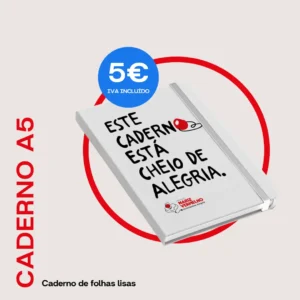 Caderno/Bloco de Notas A5- "Este caderno está cheio de alegria"