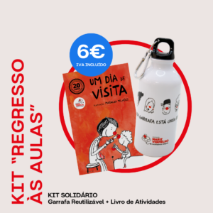 Kit de Regresso às Aulas - Garrafa Térmica + Livro de atividades "Um dia de Visita"